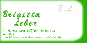 brigitta leber business card